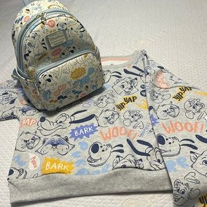 Disney lounge fly backpack and sweatshirt set